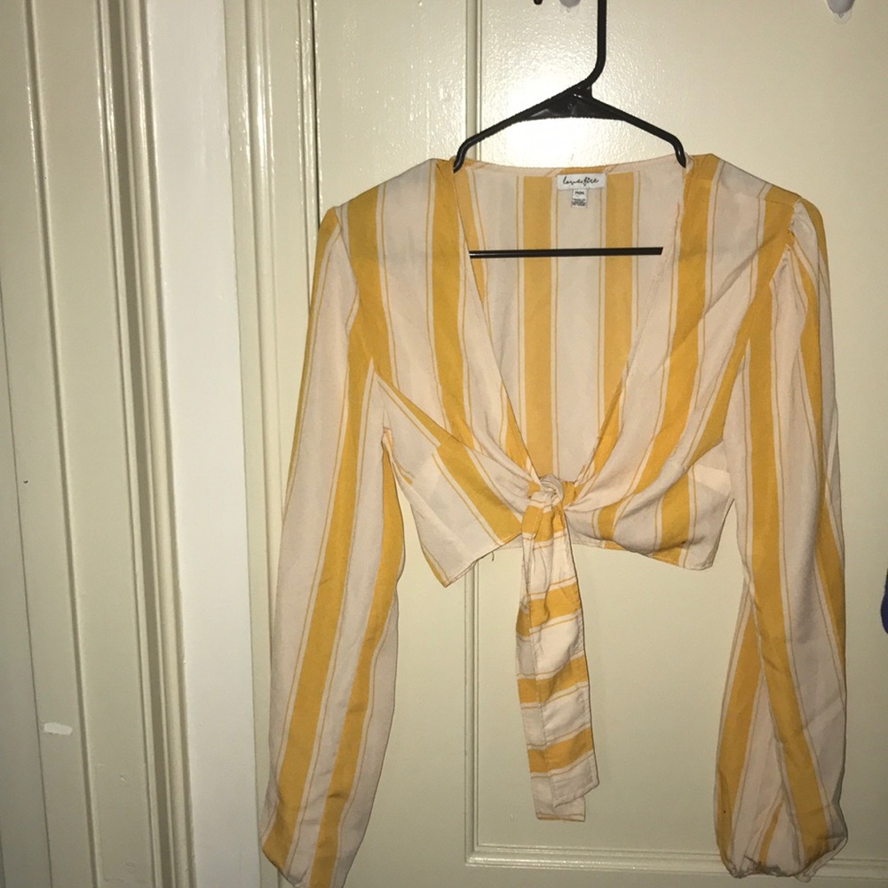 love, fire cropped longsleeve top. never worn